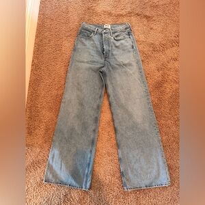 Agolde Dame High Rise Wide Leg Jeans in Conflict